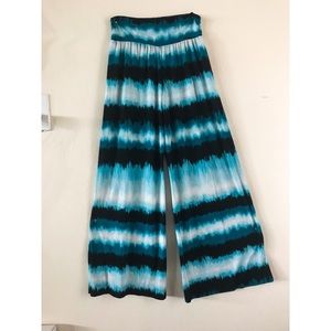 Singed waist, wide leg, tie dye pants!